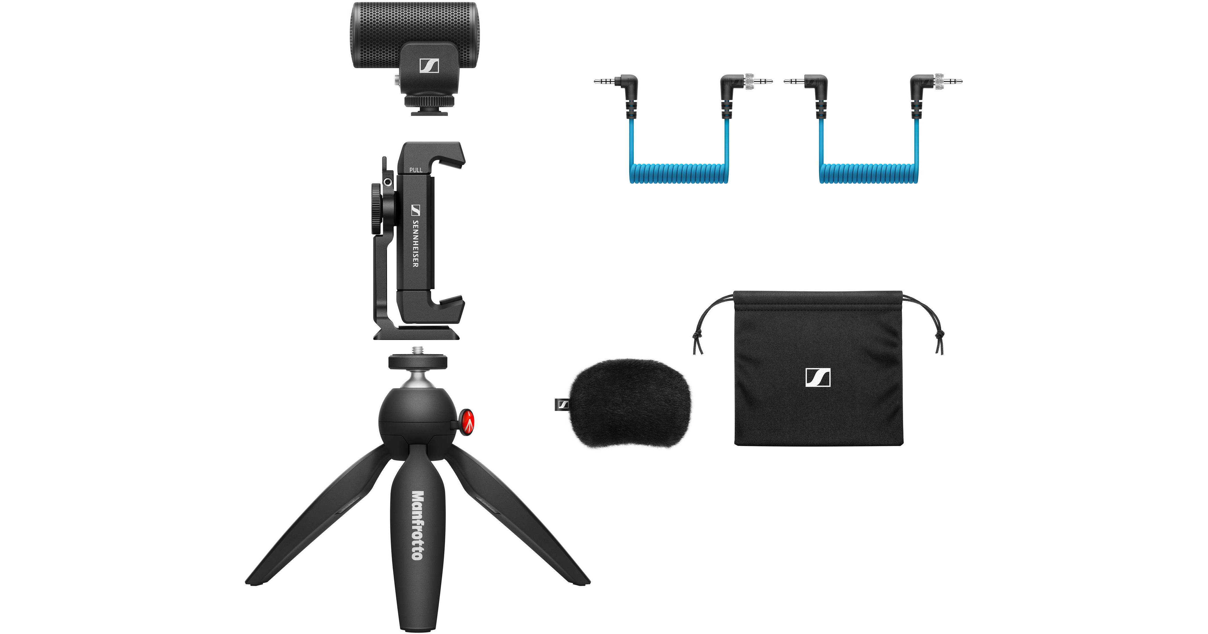 Sennheiser MKE 200 Mobile Kit Ultracompact Camera-Mount Directional  Microphone with Smartphone Recording Bundle