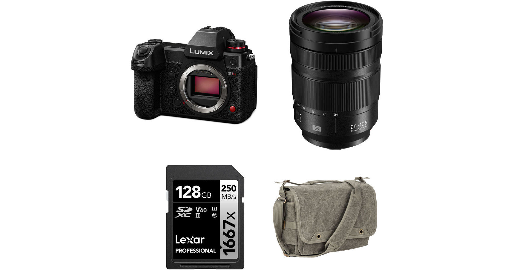 Panasonic Lumix S1H Mirrorless Camera with 24105mm f/4 Lens Kit