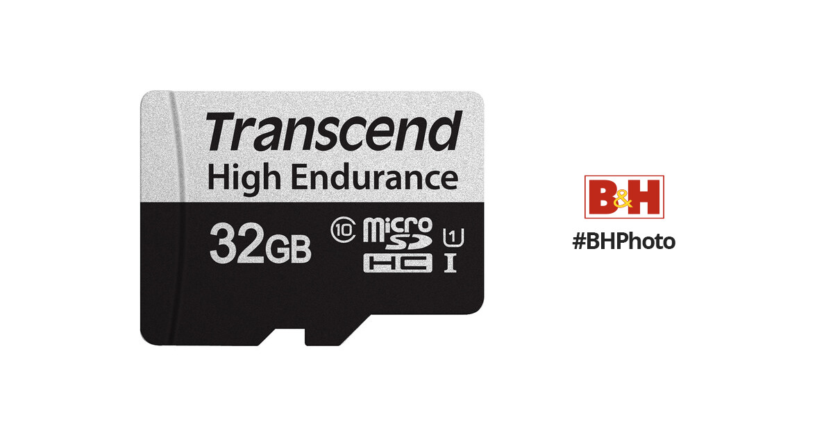 Godkendelse Besætte foretrække Transcend 32GB High Endurance 350V UHS-I microSDHC TS32GUSD350V