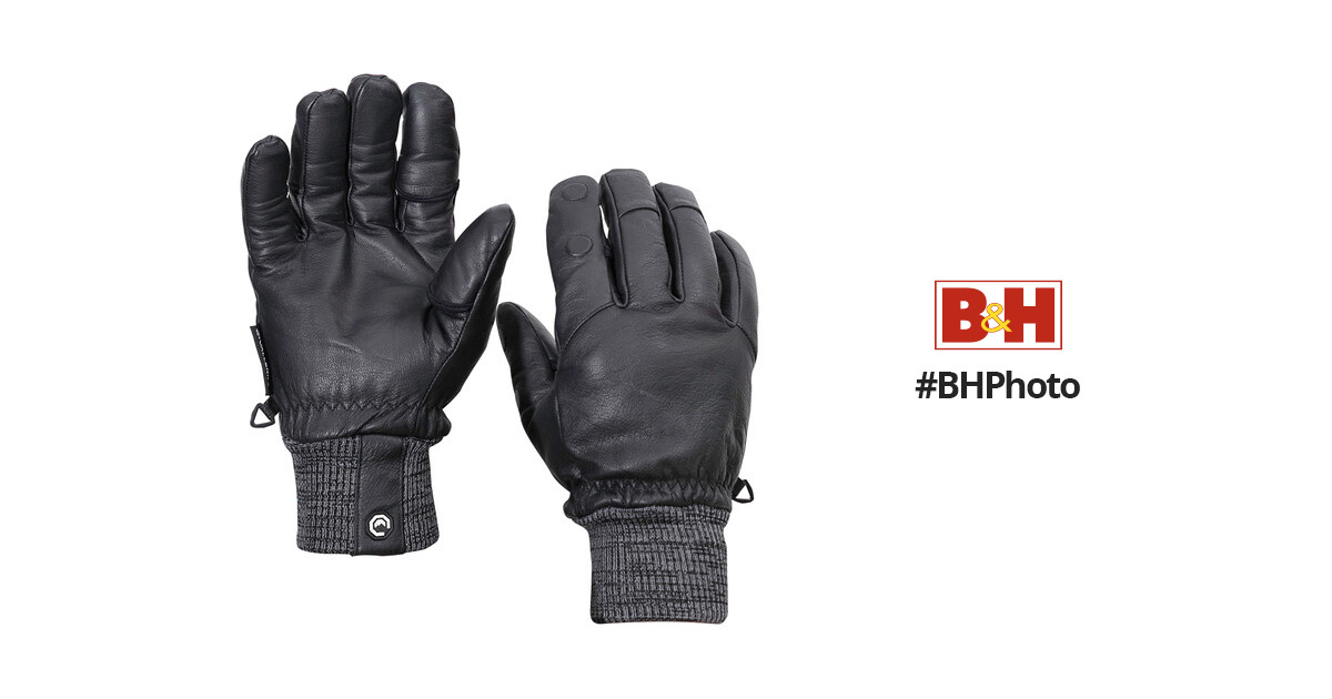 Vallerret Hatchet Leather Photography Gloves - Black - Large