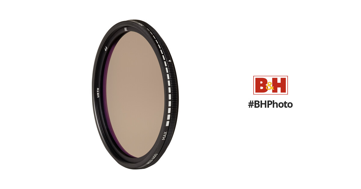Variable ND Lens Filter Urth x Gobe 46mm ND2-400 1-8.6 Stop