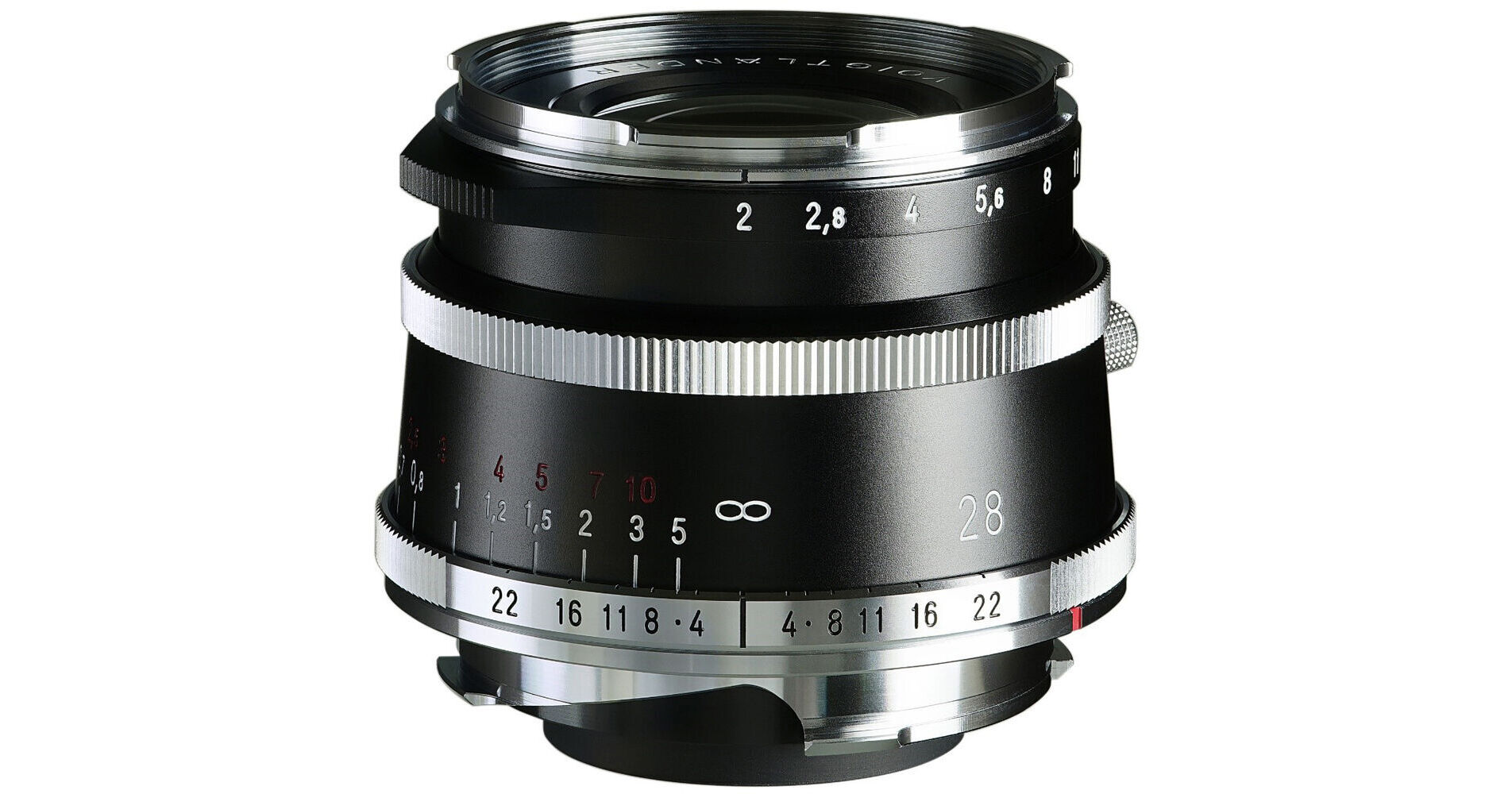 Voigtlander 28mm f/2.0 Ultron Vintage Aspherical VM Lens Type I (Black &  Chrome Retro)