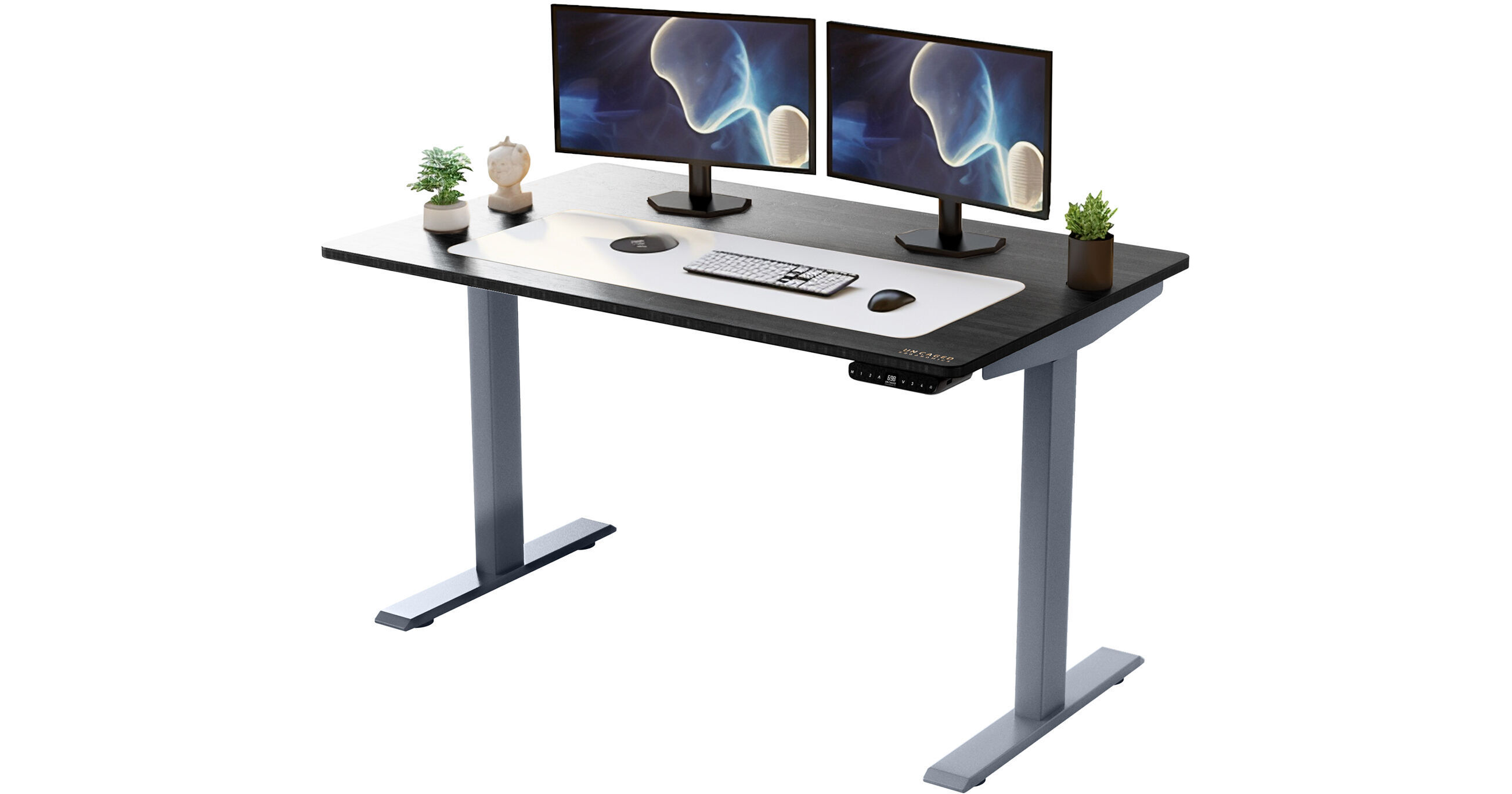 RISE UP electric standing desk height adjustable sit stand up computer –  UncagedErgonomics