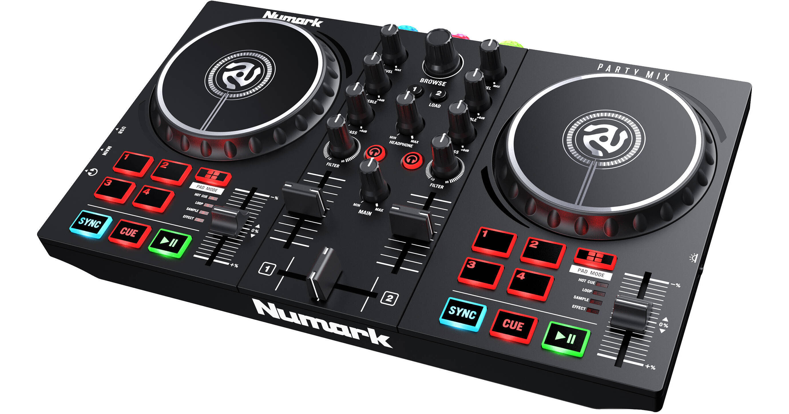 Numark Party Mix II DJ Controller with Built-In Light Show