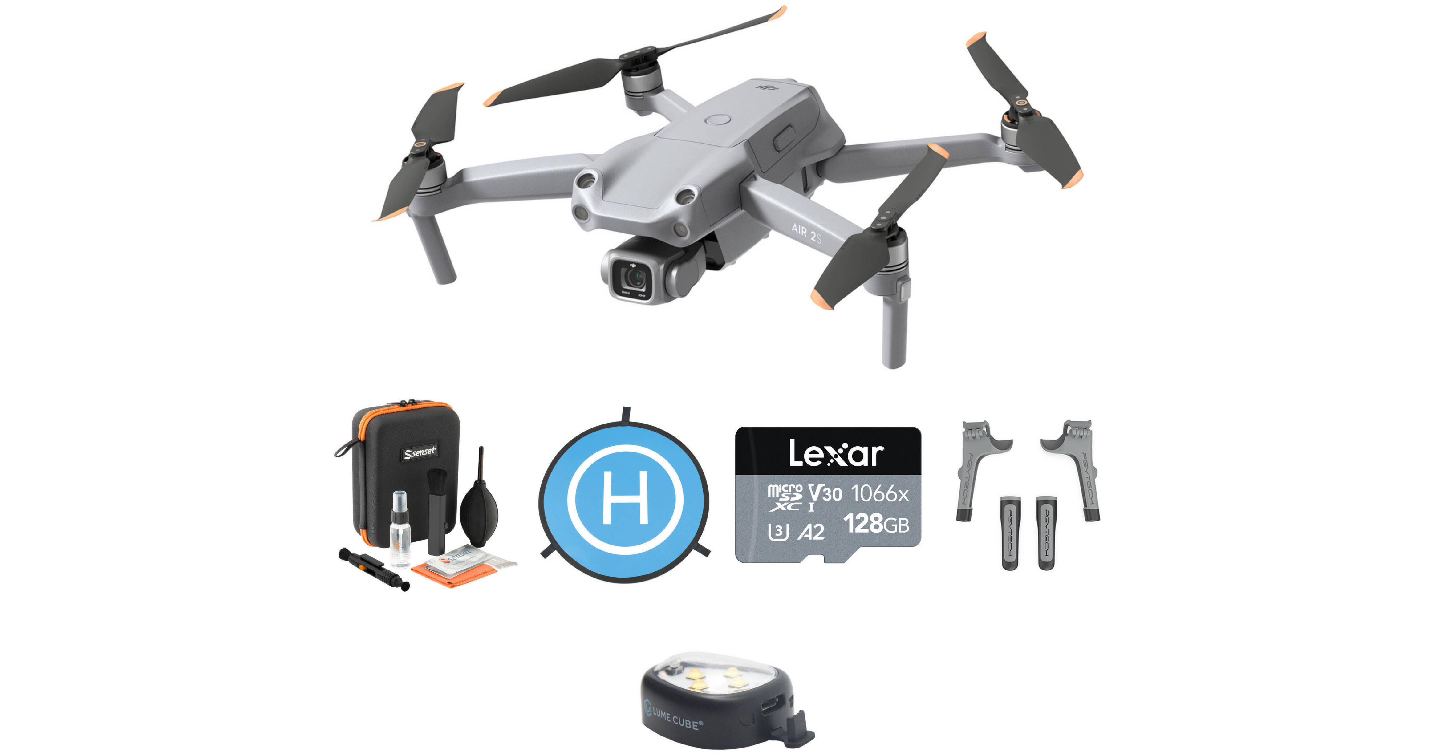 DJI Air 2S Fly More Combo Drone with Landing Pad & Cleaning Kit