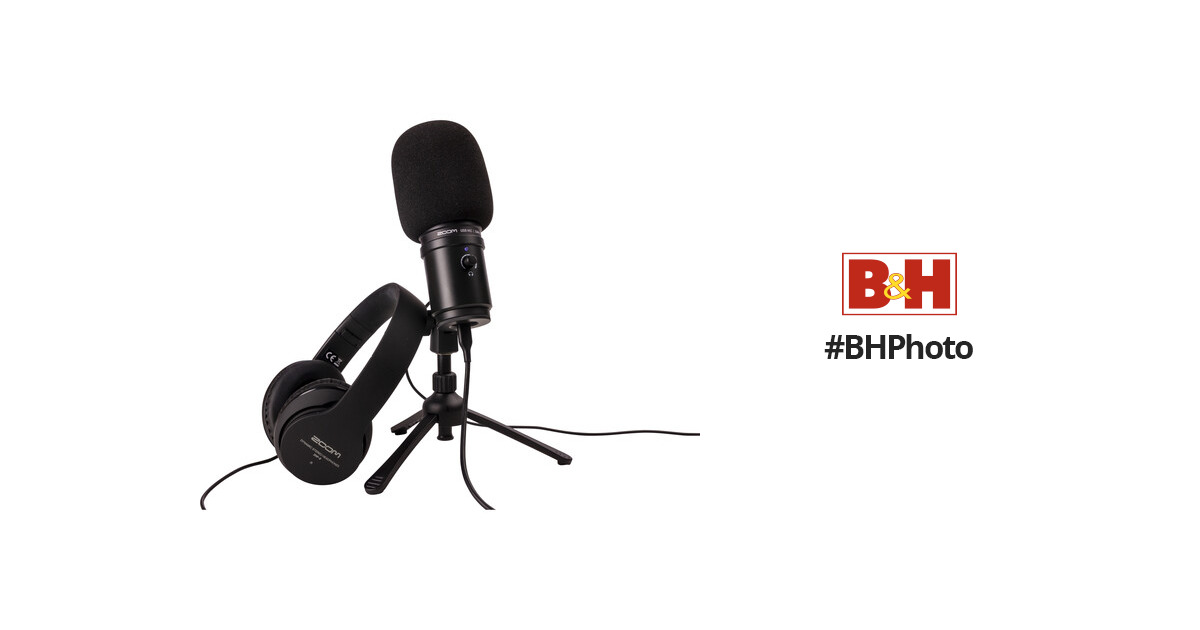 Zoom - ZUM-2PMP - Pack Microphone Podcast USB avec Casque, trépied et câble