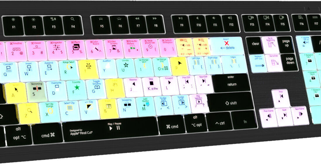 LogicKb Clavier XLPrint Astra2 rétroéclairé Lettre Blanc/Fond NoirMac