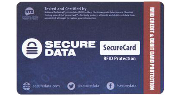 SecureData SecureCard RFIDBlocking Credit & Debit Card