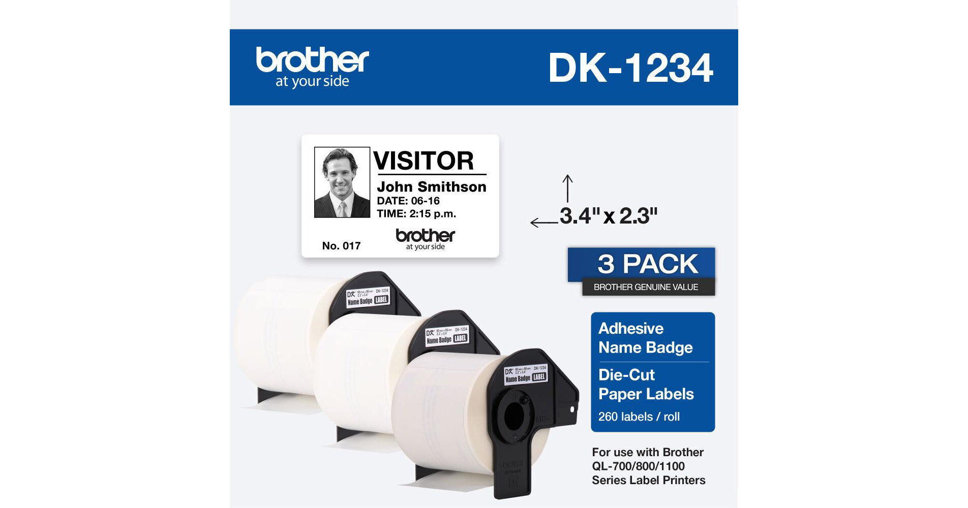 Brother DK1202 Die-Cut Shipping Paper Labels DK1202 B&H Photo