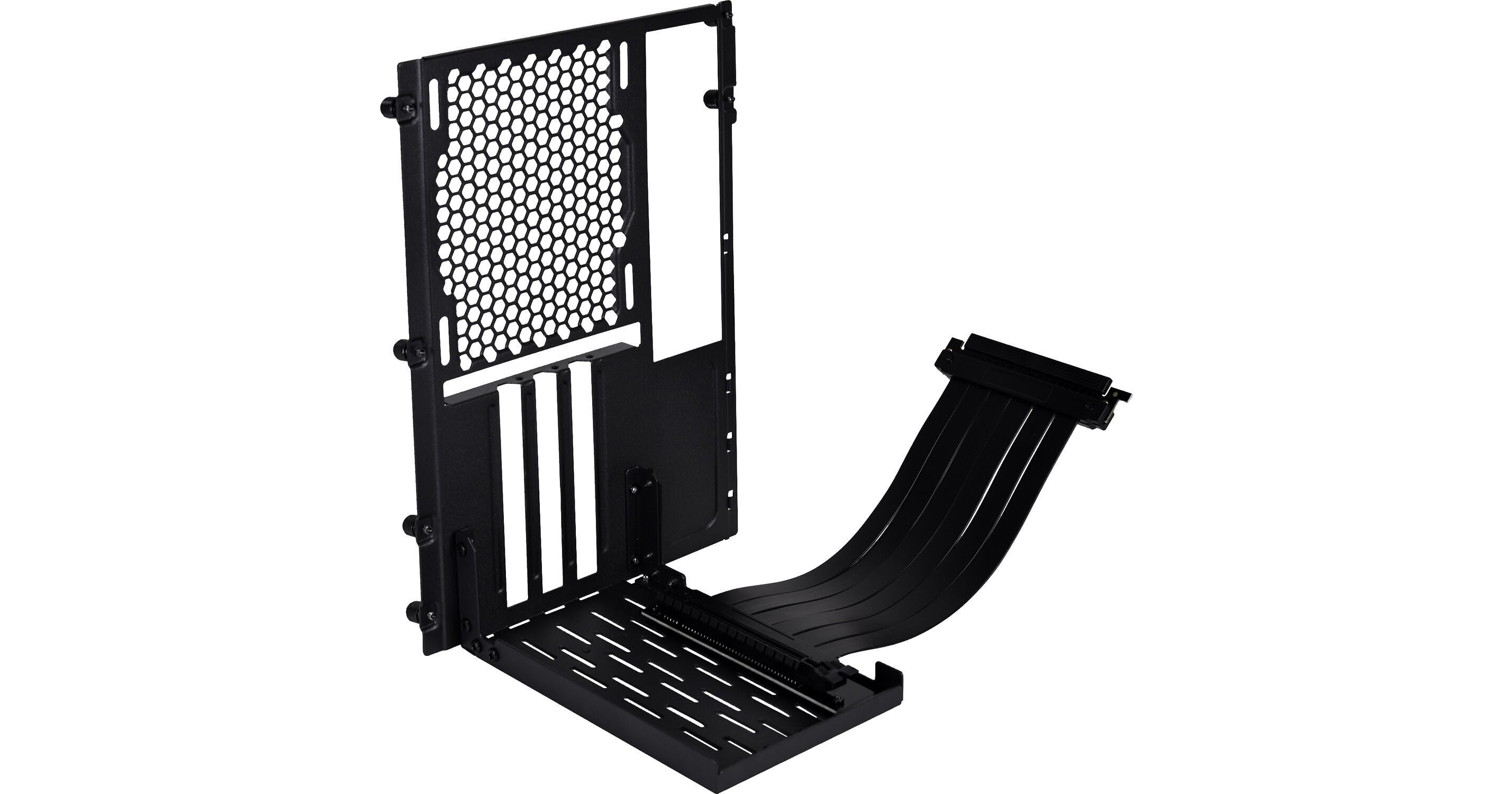 Lian Li O11DMINI Vertical GPU Bracket Kit - PCIE 3.0 Riser Cable For Graphics Card Mounting (Black)