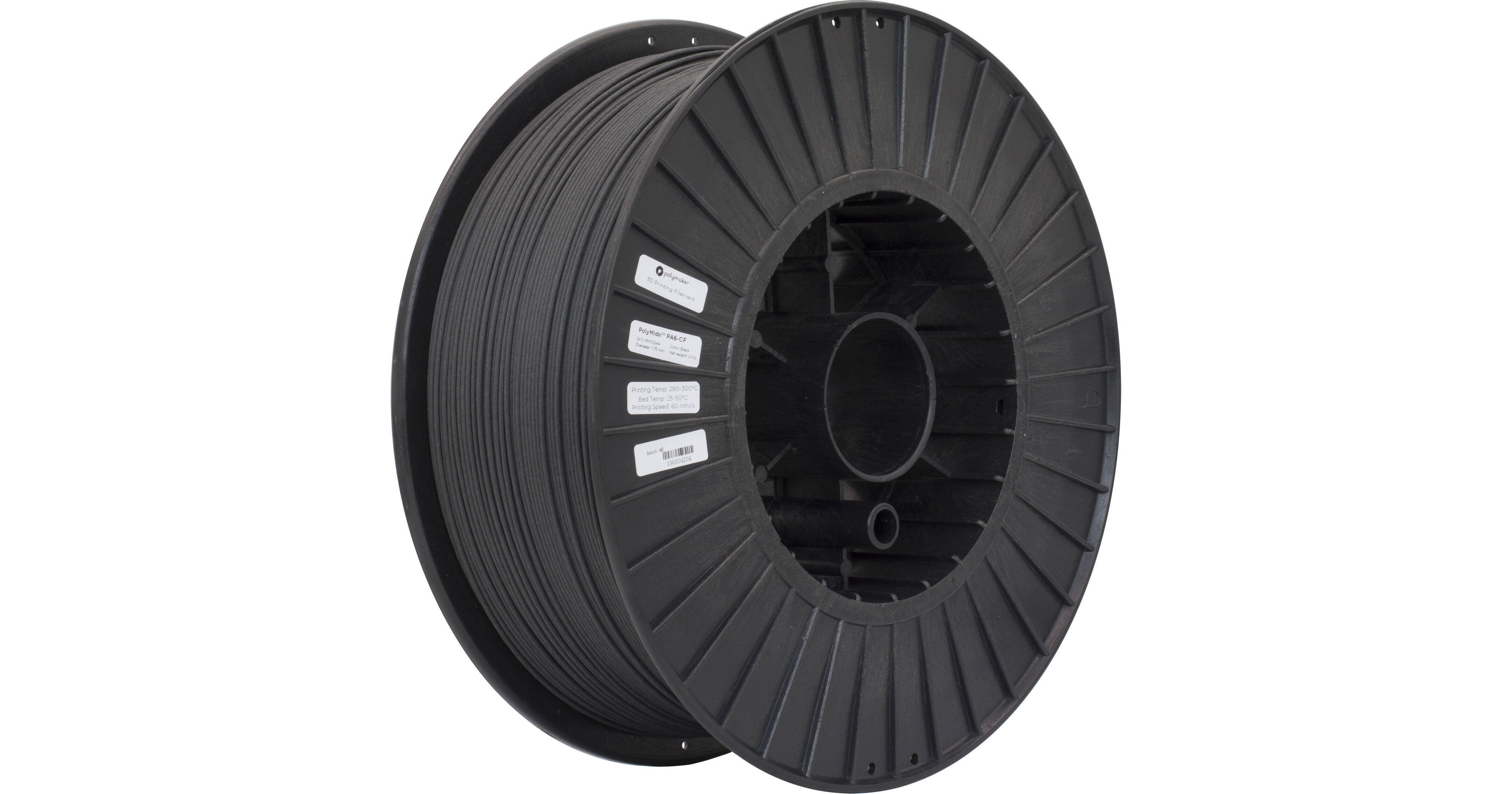 Polymaker 1.75mm PolyMide PA6-CF Filament (2kg, Black) PG03003