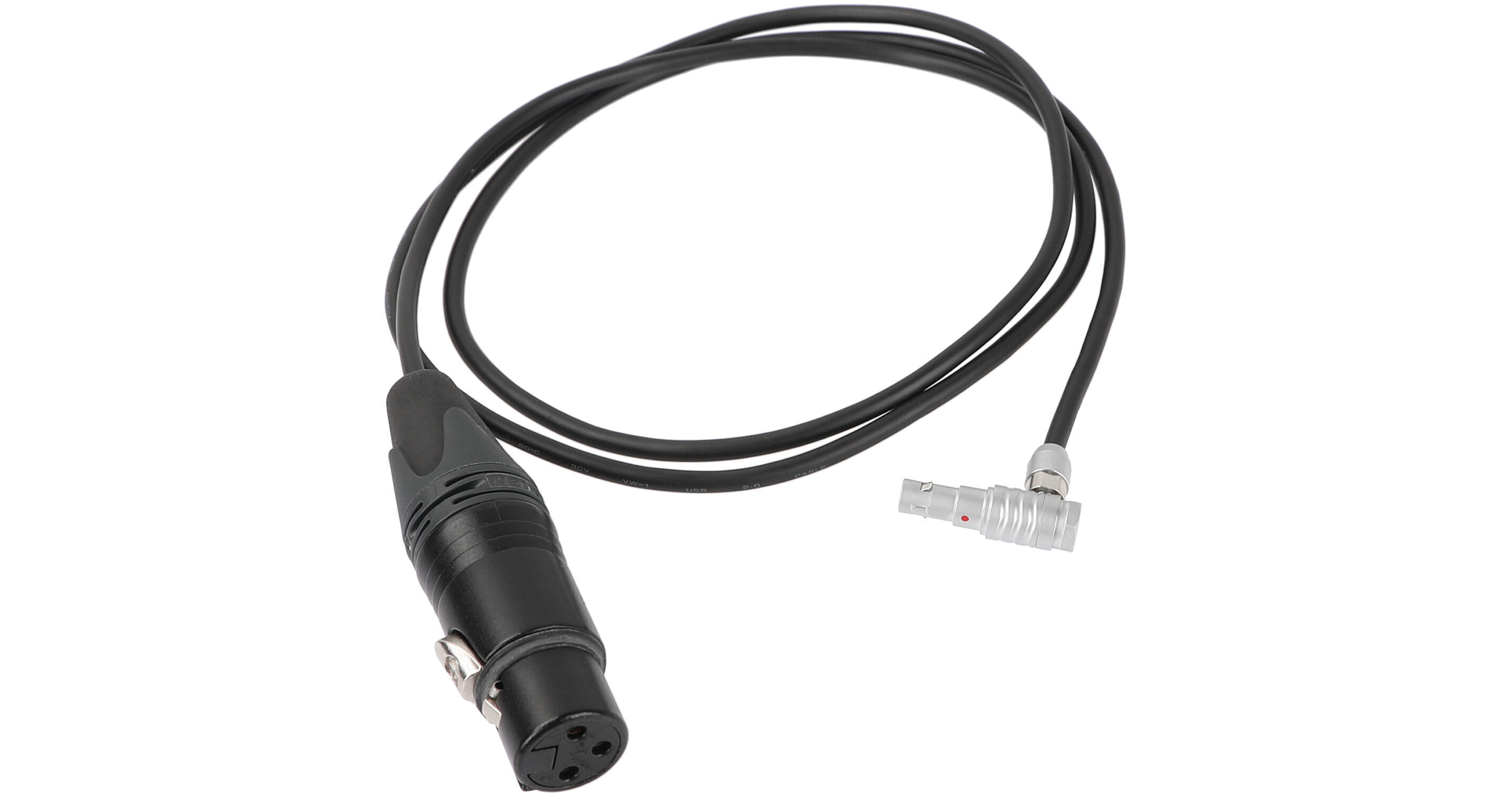 CAMVATE 3-Pin XLR to Right-Angle 5-Pin LEMO Audio Cable C2722