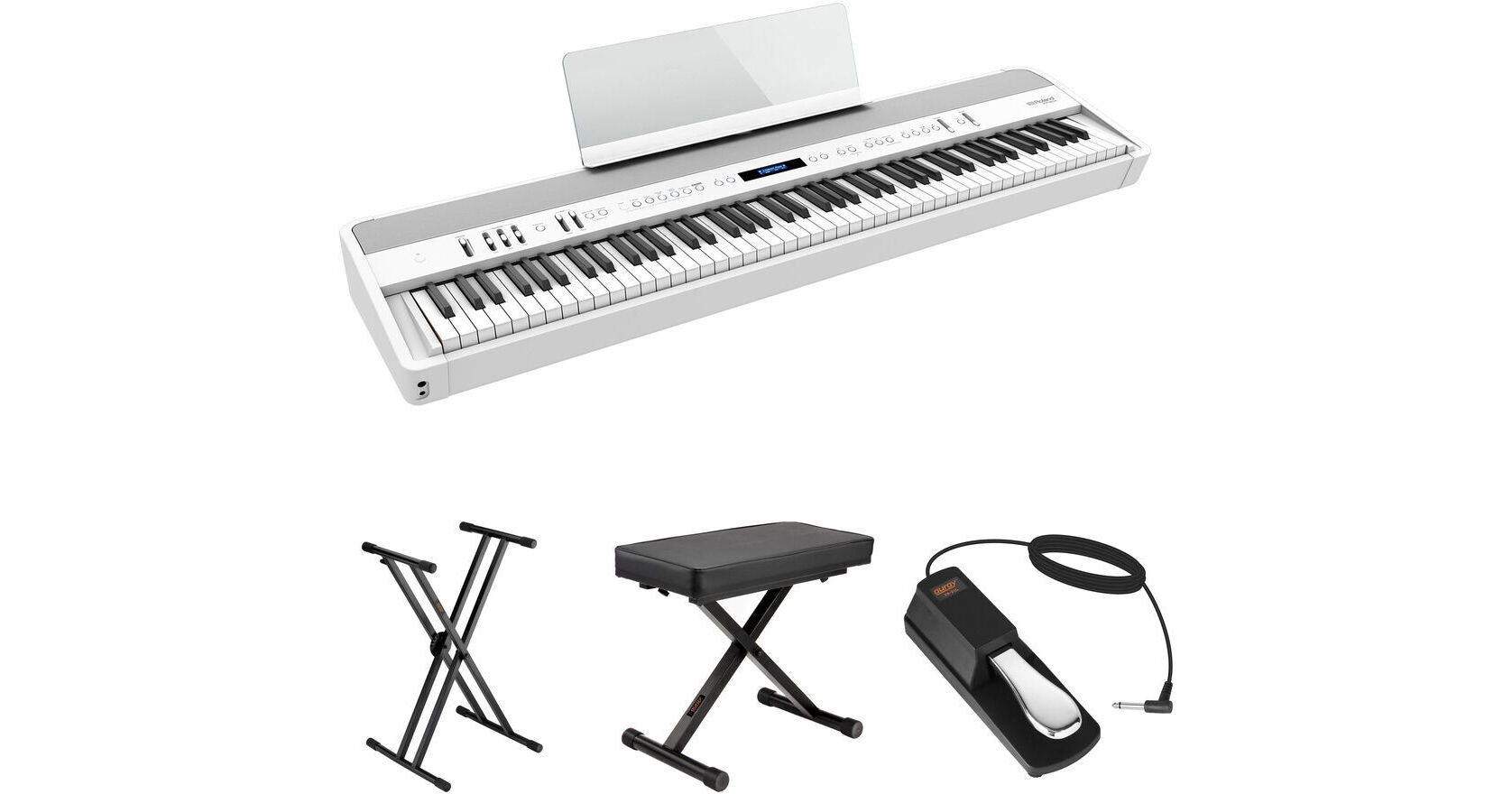 Roland FP90X Value Bundle with Digital Piano, XStand, XBench,