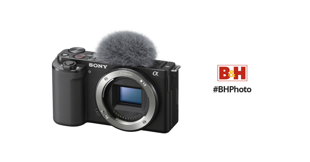 Sony ZV-E10 Mirrorless Camera (Black) with PC Software & Accessories ILCZV- E10/B A