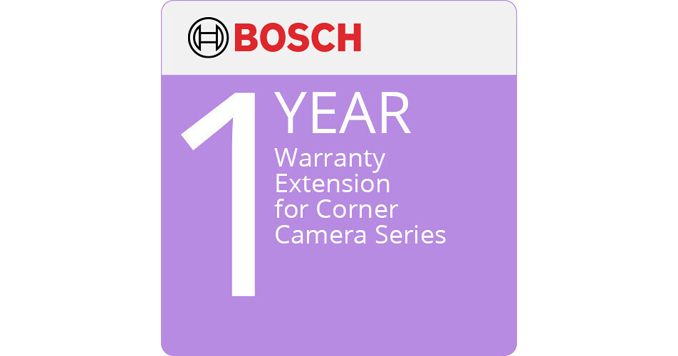 Bosch 12 Month Extended Warranty for Corner Cameras