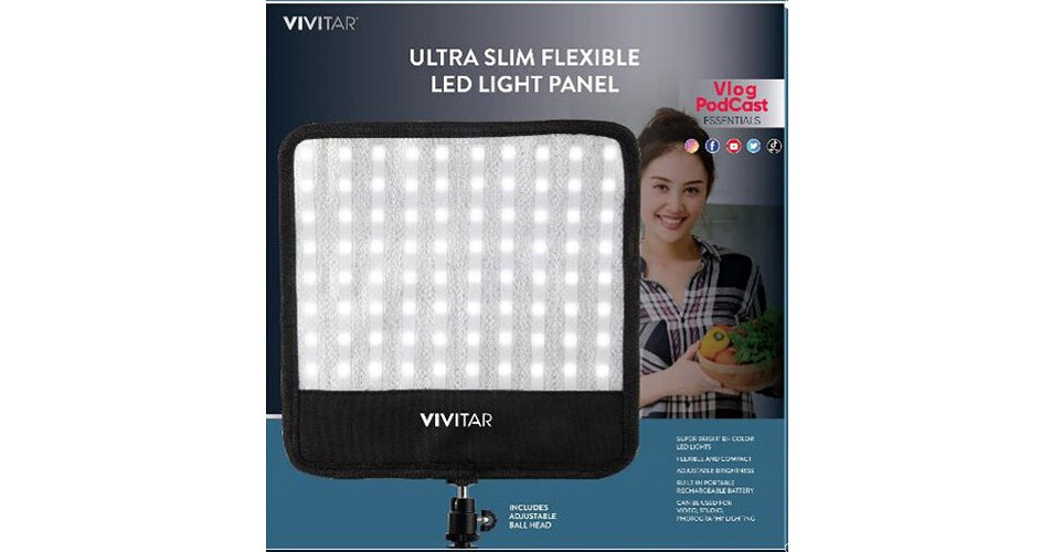 Vivitar Ultra-Slim Flexible LED Light Panel VIVVLFLX90 B&H Photo