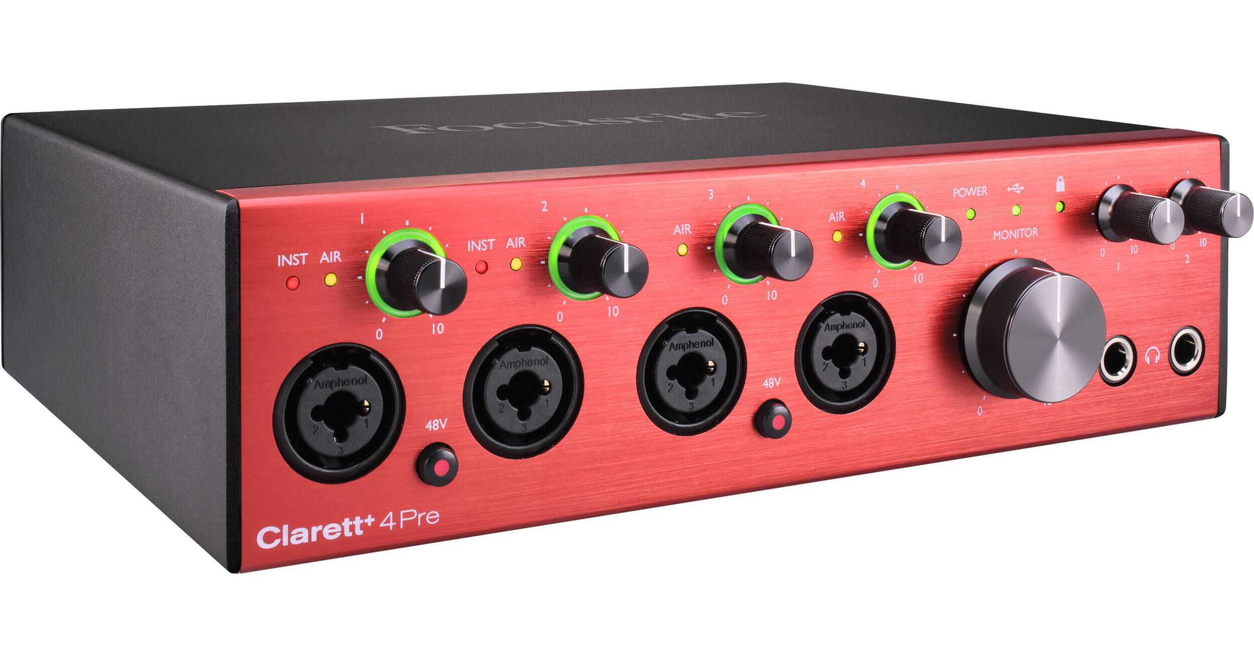 Focusrite Clarett+ 4Pre Desktop 18x8 USB Type-C