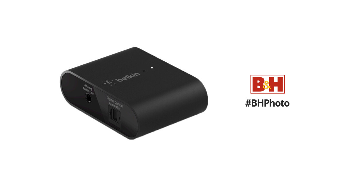 Belkin Soundform Connect Audio Adapter mit AirPlay 2 - Drahtloser  Audioadapter für Mobiltelefon, Digital Player, Tablet, Smart Speaker - für AirPlay  2-fähige Geräte - für Apple 10,2-Zoll iPad; 10,5-Zoll iPad Air; 10,9-Zoll
