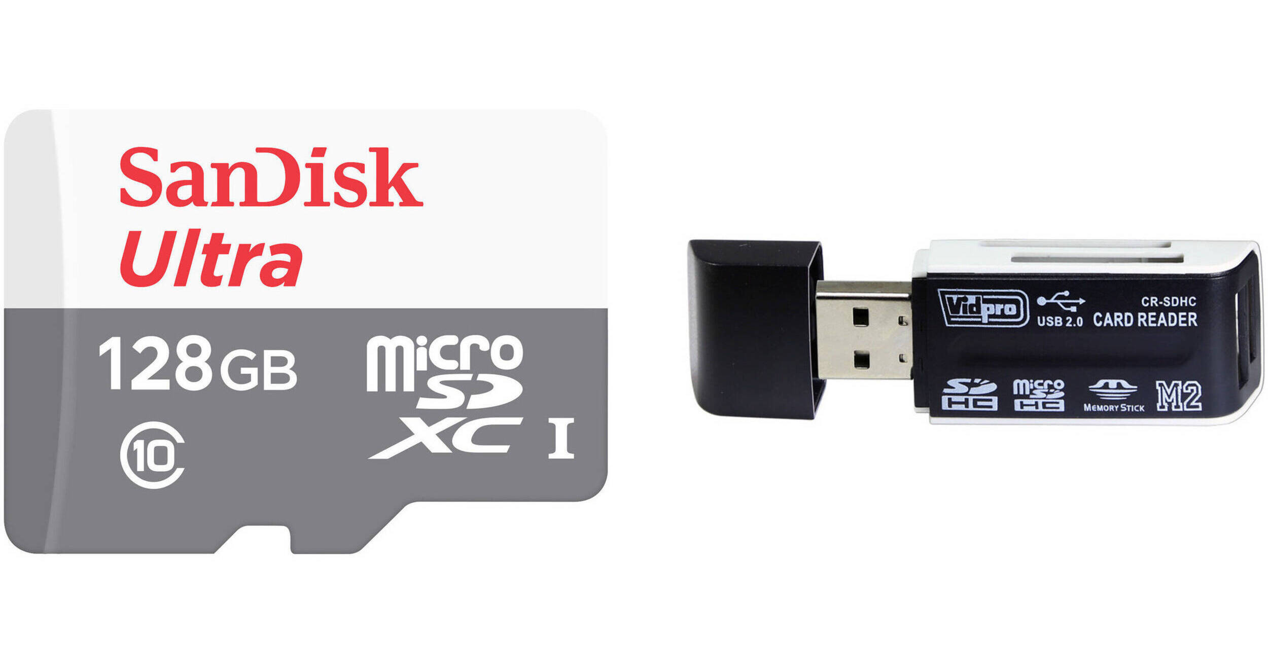 SanDisk 128GB Ultra UHSI microSDXC Memory Card with 4in1 USB