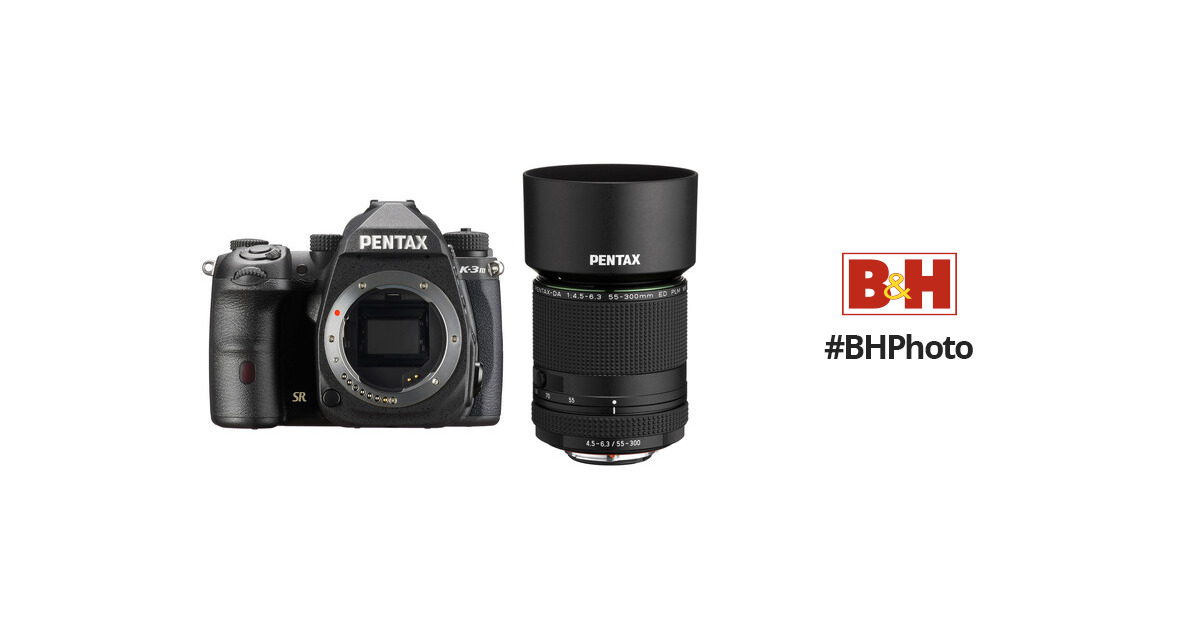 Pentax K-3 Mark III DSLR Camera with 55-300mm f/4.5-6.3 Lens Kit (Black)