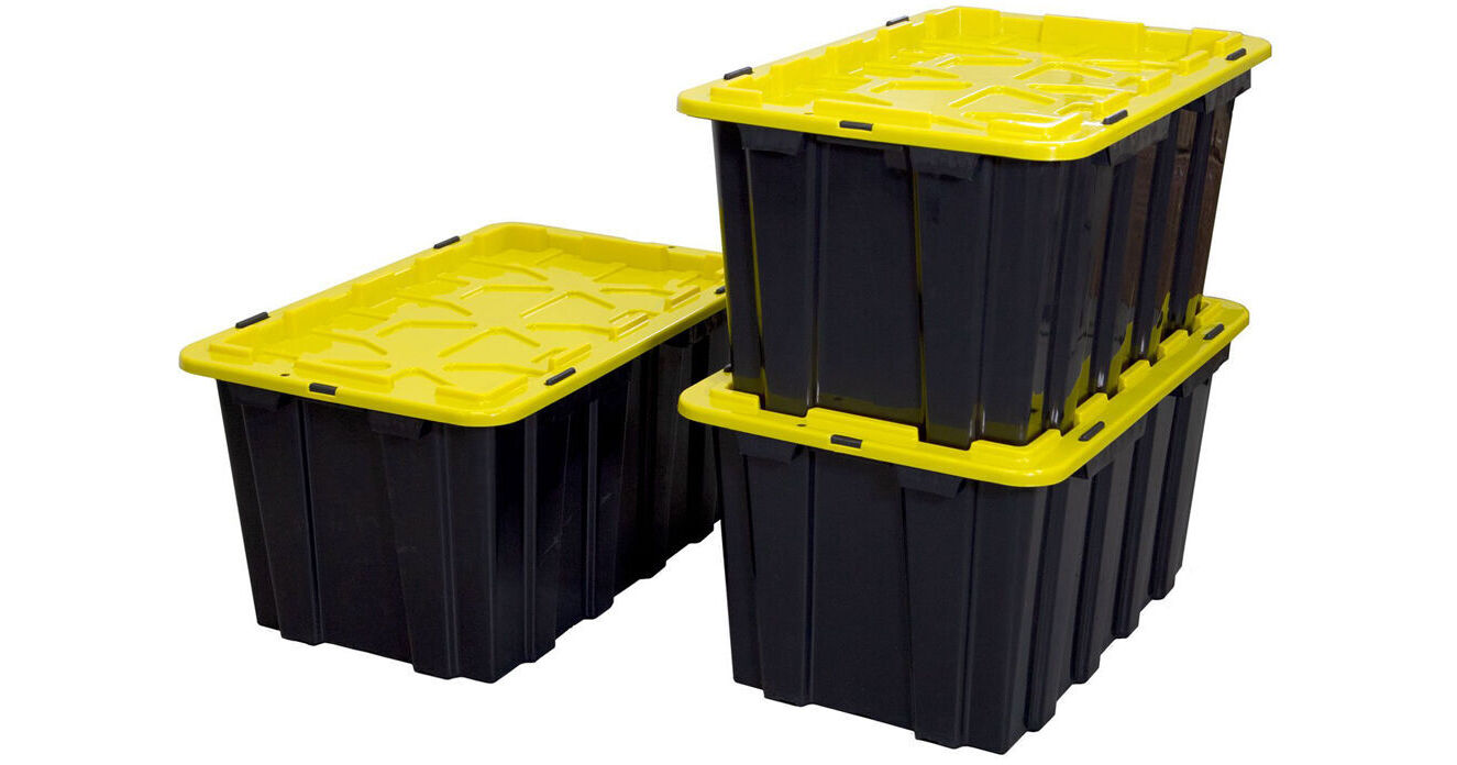 Mount-It! Heavy-Duty Plastic Storage Bins (Set of 3)