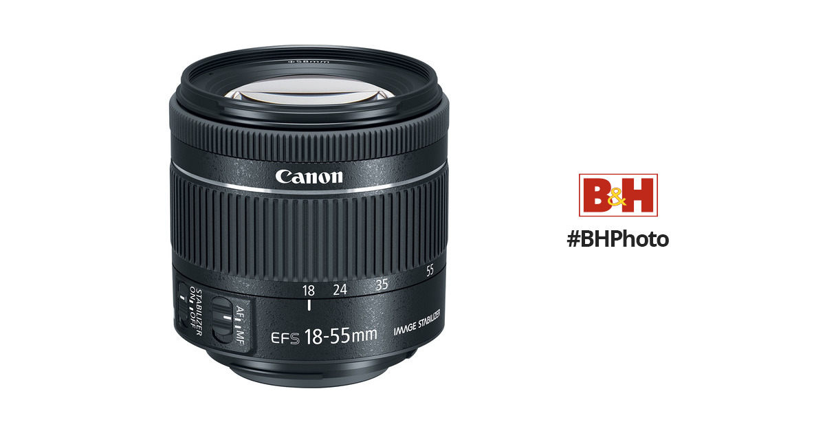 Canon EF-S 18-55mm f/4-5.6 IS STM Lens (White Box) 1620C002WB