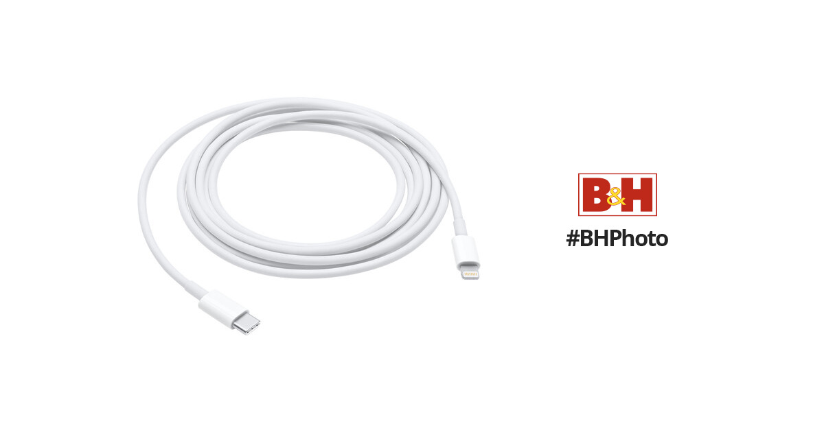 Apple USB Type-C to Lightning Cable (6.6') MQGH2AM/A B&H Photo
