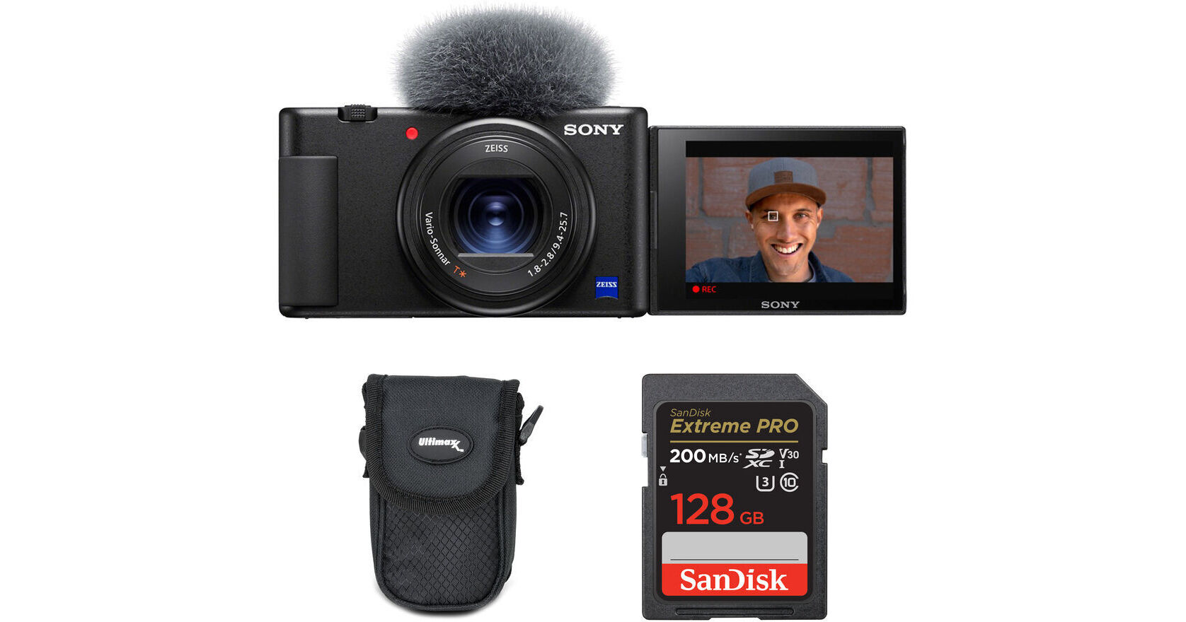 Sony ZV1 Digital Camera with Accessory Kit (Black) B&H Photo