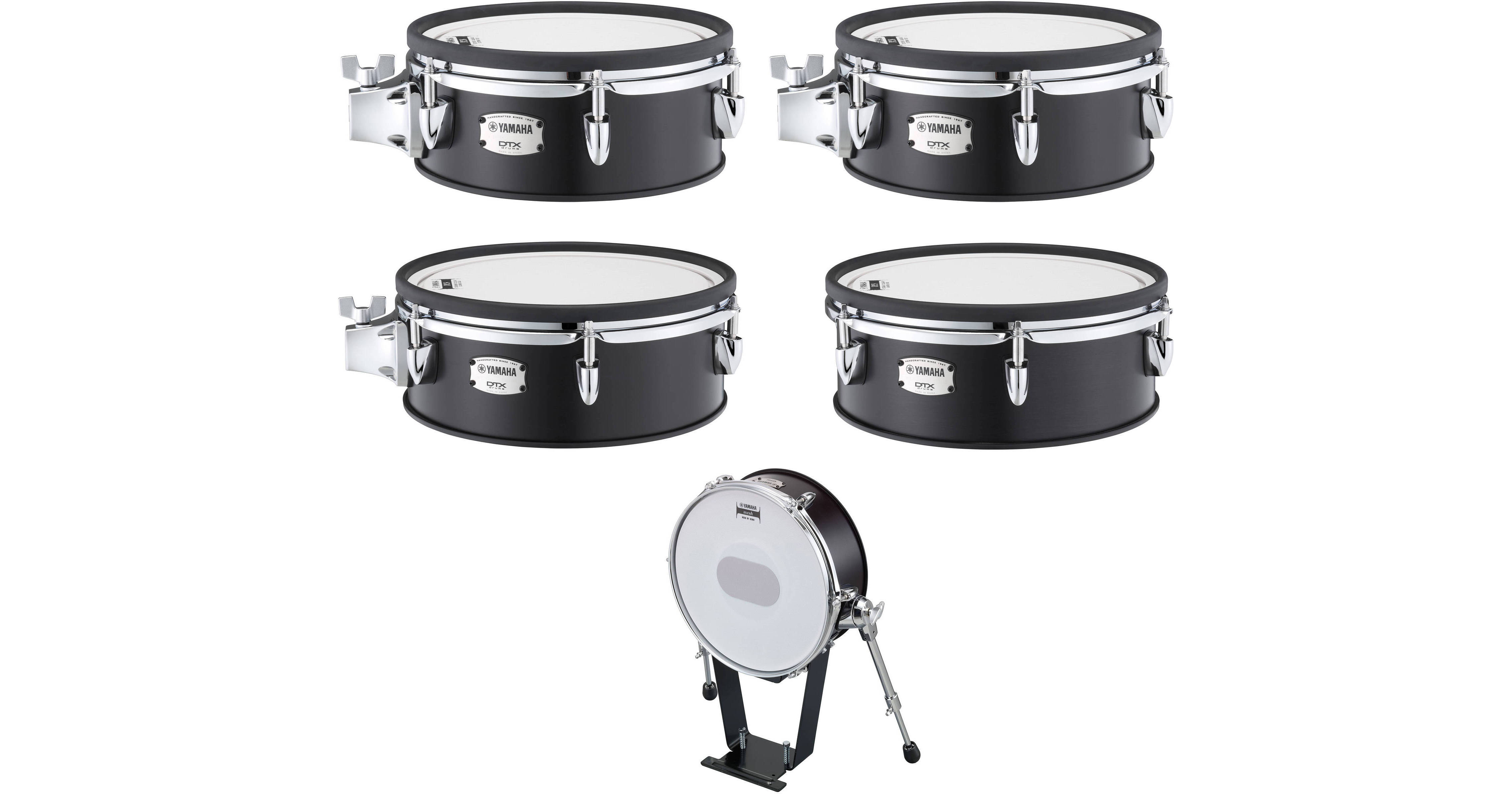 Yamaha DTP10-X TCS Pad Set with Wood Shells for DTX10K-X Electronic Drum  Kit (Black Forest)