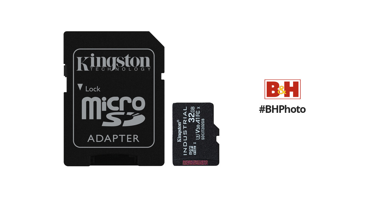 32GB Kingston Industrial Temp Class 10 MicroSDHC Flash Memory Card  SDCIT2/32GB