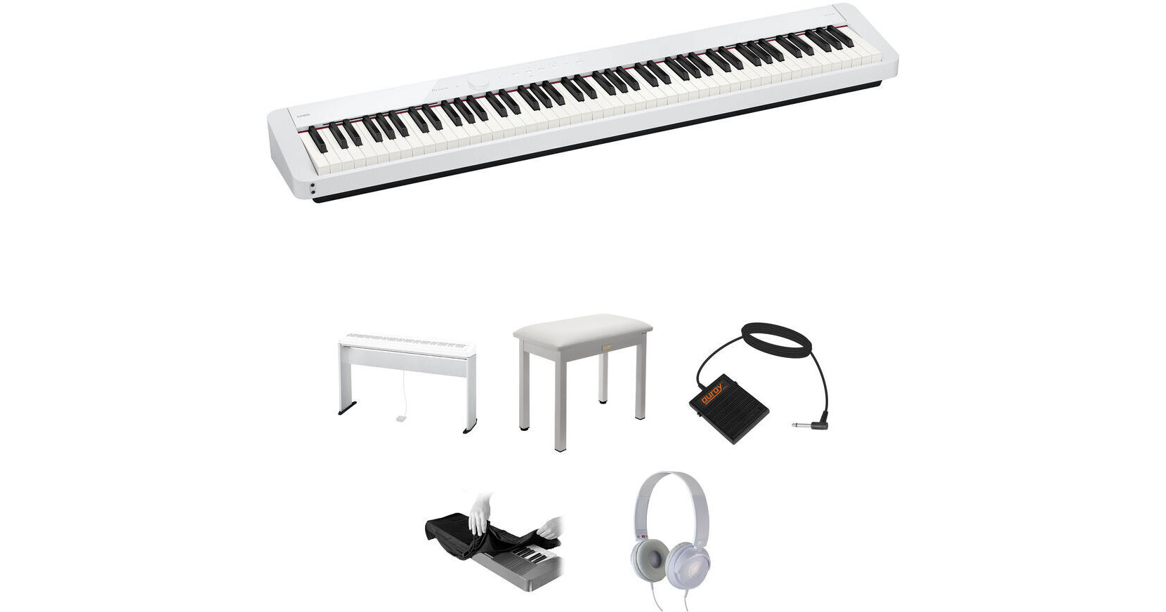 Casio Privia PX-S1100 88-Key Digital Piano with Stand, Bench,