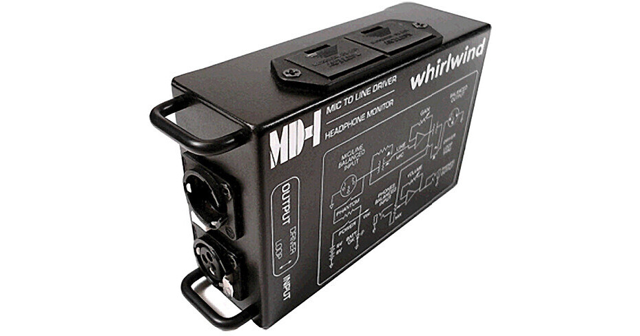 Klover Whirlwind MD1 Portable Mic PreAmp/Line Driver MD1 B&H