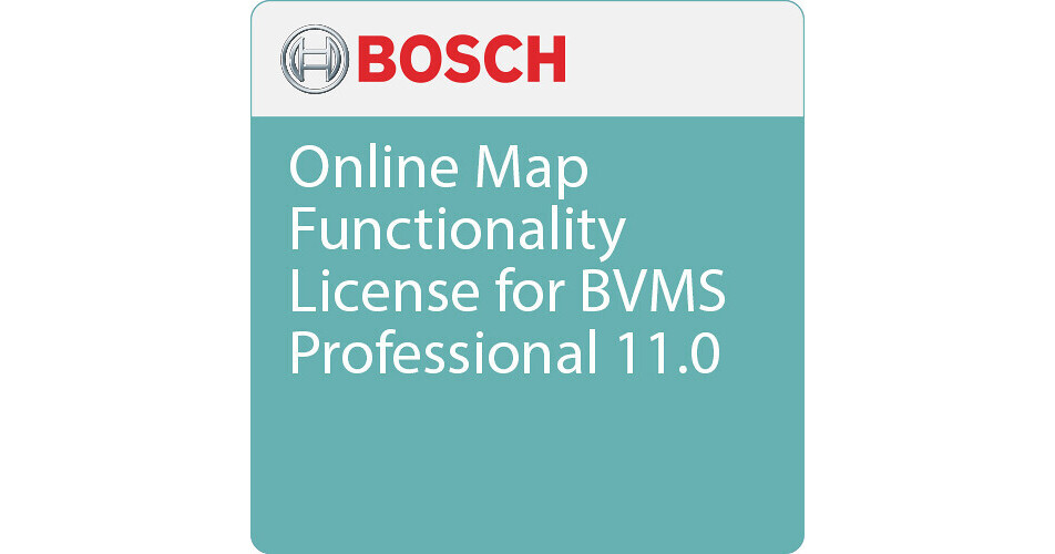 Bosch Online Map Functionality License for BVMS MBVFMAPPRO B&H