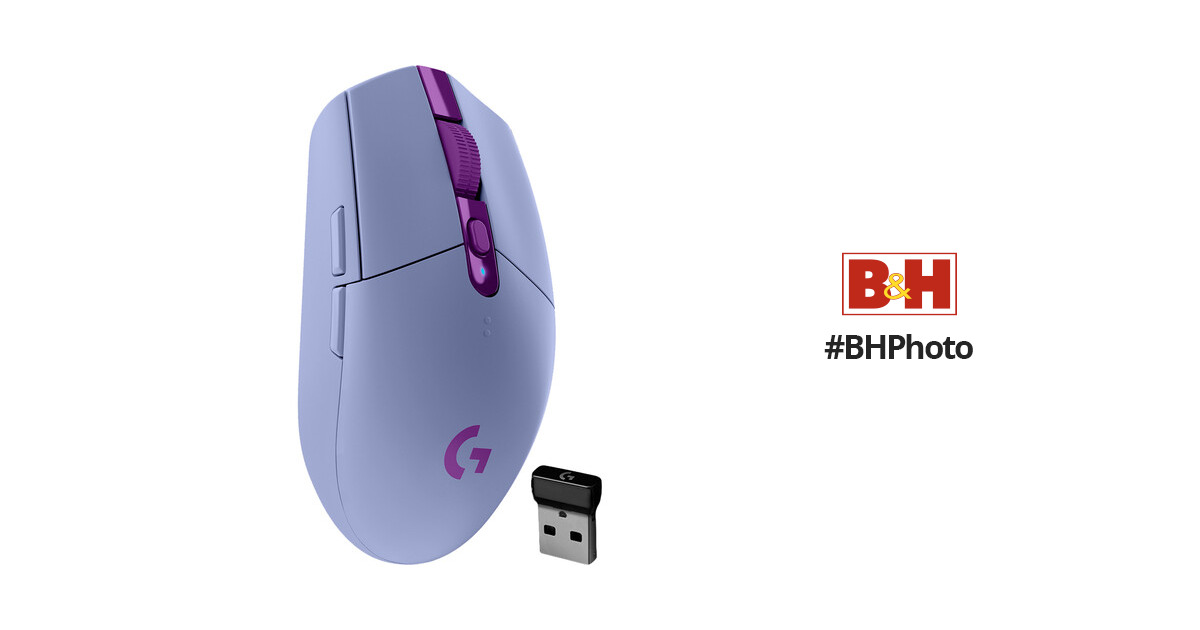 Logitech G G305 LIGHTSPEED Wireless Mouse (Lilac) 910-006020 B&H