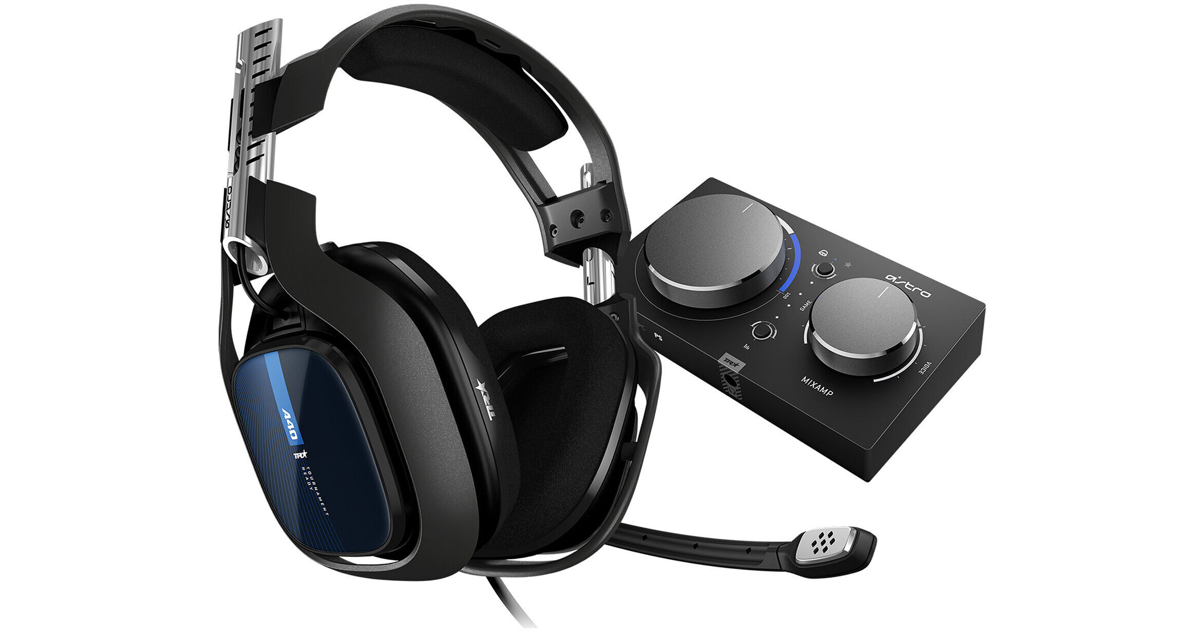 ASTRO Gaming A40 TR Gaming Headset with MixAmp TR Pro (Blue/Black, for PS4,  Windows, Mac)