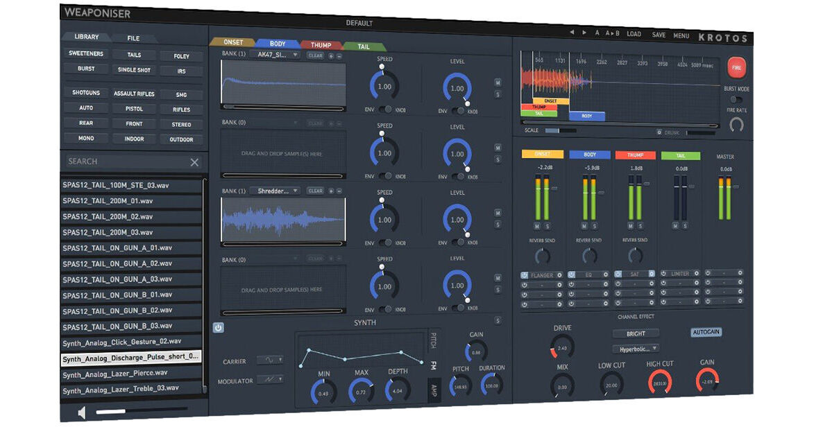 Krotos Audio Weaponiser Basic Sound Design Sampler Plug-In (Download)
