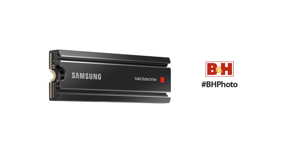 SAMSUNG 980 PRO SSD with Heatsink 1TB PCIe Gen 4 NVMe M.2 Internal Solid  State Hard Drive, Heat Control, Max Speed, PS5 Compatible, MZ-V8P1T0CW