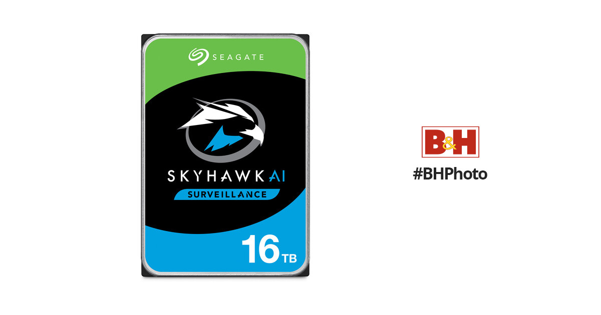 Seagate SkyHawk Disque dur 16TB 3.5″ 7200 tr/min 256 Mo pour  Vidéosurveillance (ST16000VE002)