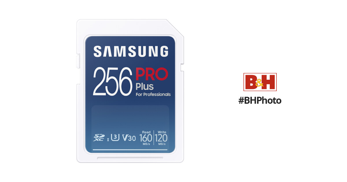 MB-SD256K/EU Samsung PRO Plus 256GB SDXC UHS-I U3 160MB/s Full HD & 4K UHD Memory Card 
