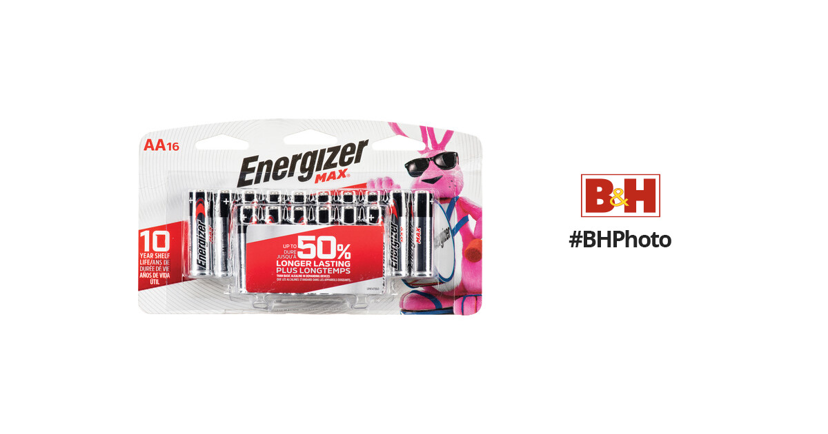 Energizer E91BP-2 AA Alkaline Battery Card Of 2: AA Batteries  (039800015464-1)