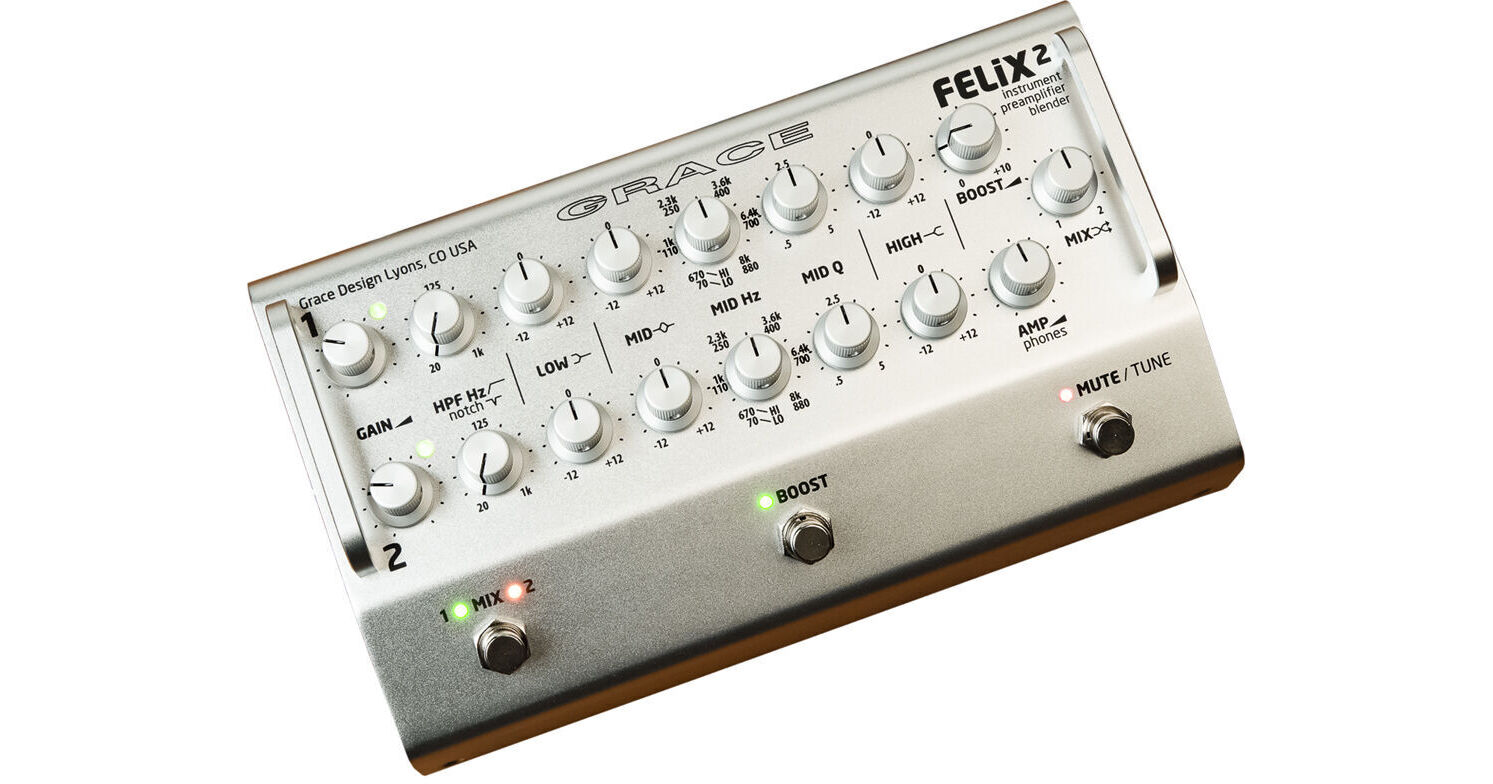 Grace Design Instrument Preamp Blender Silver Finish FELIX 2