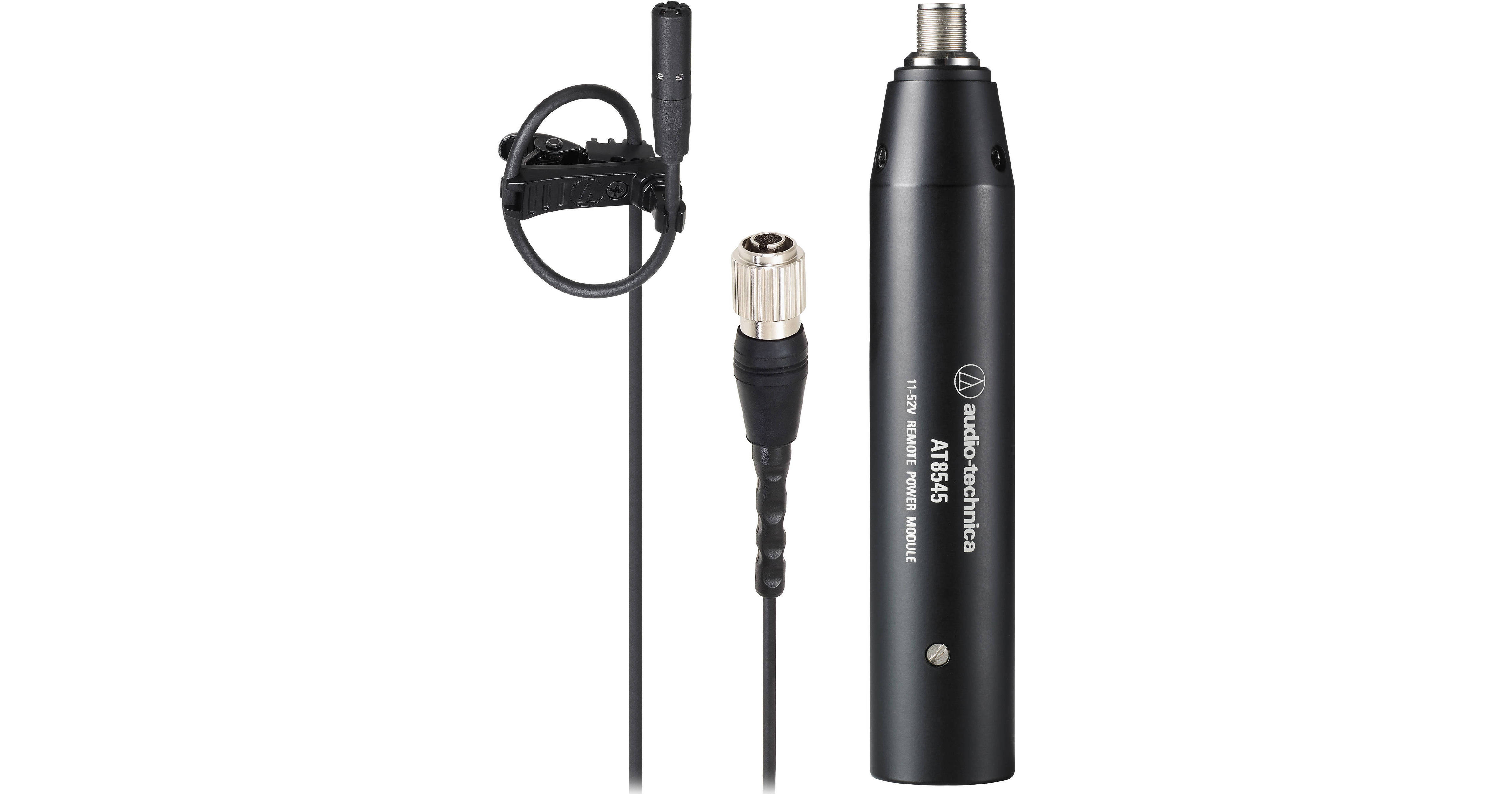 Audio-Technica BP898 Subminiature Cardioid Lavalier Microphone with Hirose  cH-Style Connector & XLR/Power Module (Black)