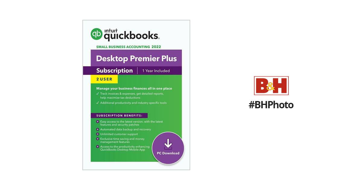 Intuit QuickBooks Desktop Premier Plus 2022 5100098 B&H Photo