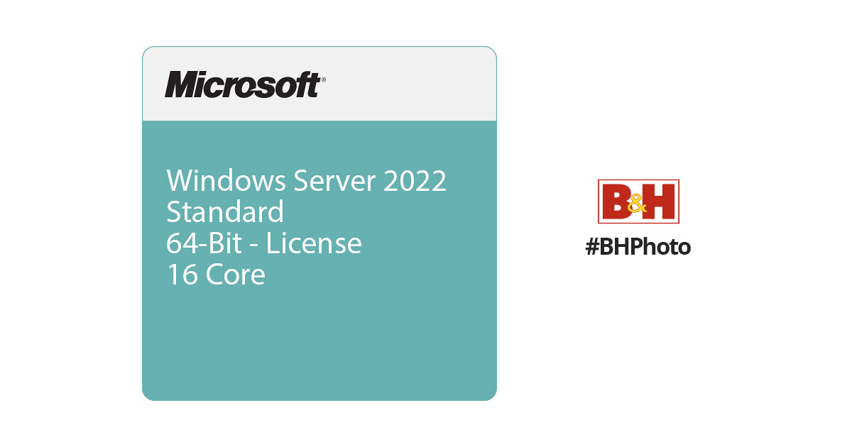 Microsoft Windows 2022 Server Standard, 2 x VPS, max 16 cores, oem