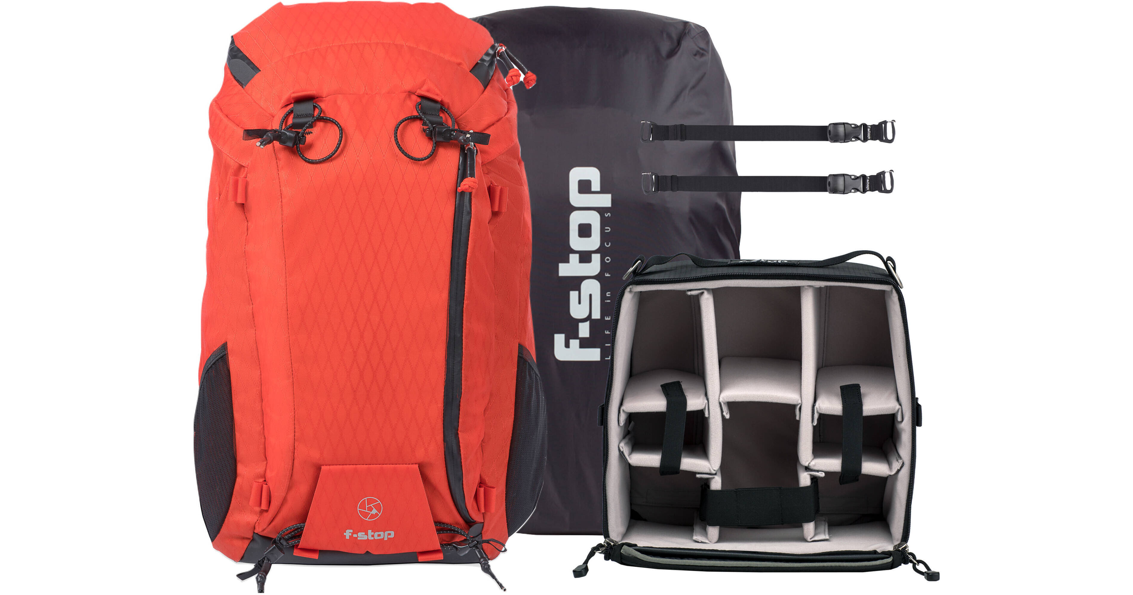 f-stop AJNA DuraDiamond 37L Travel & Adventure Photo Backpack Bundle (Magma  Red)