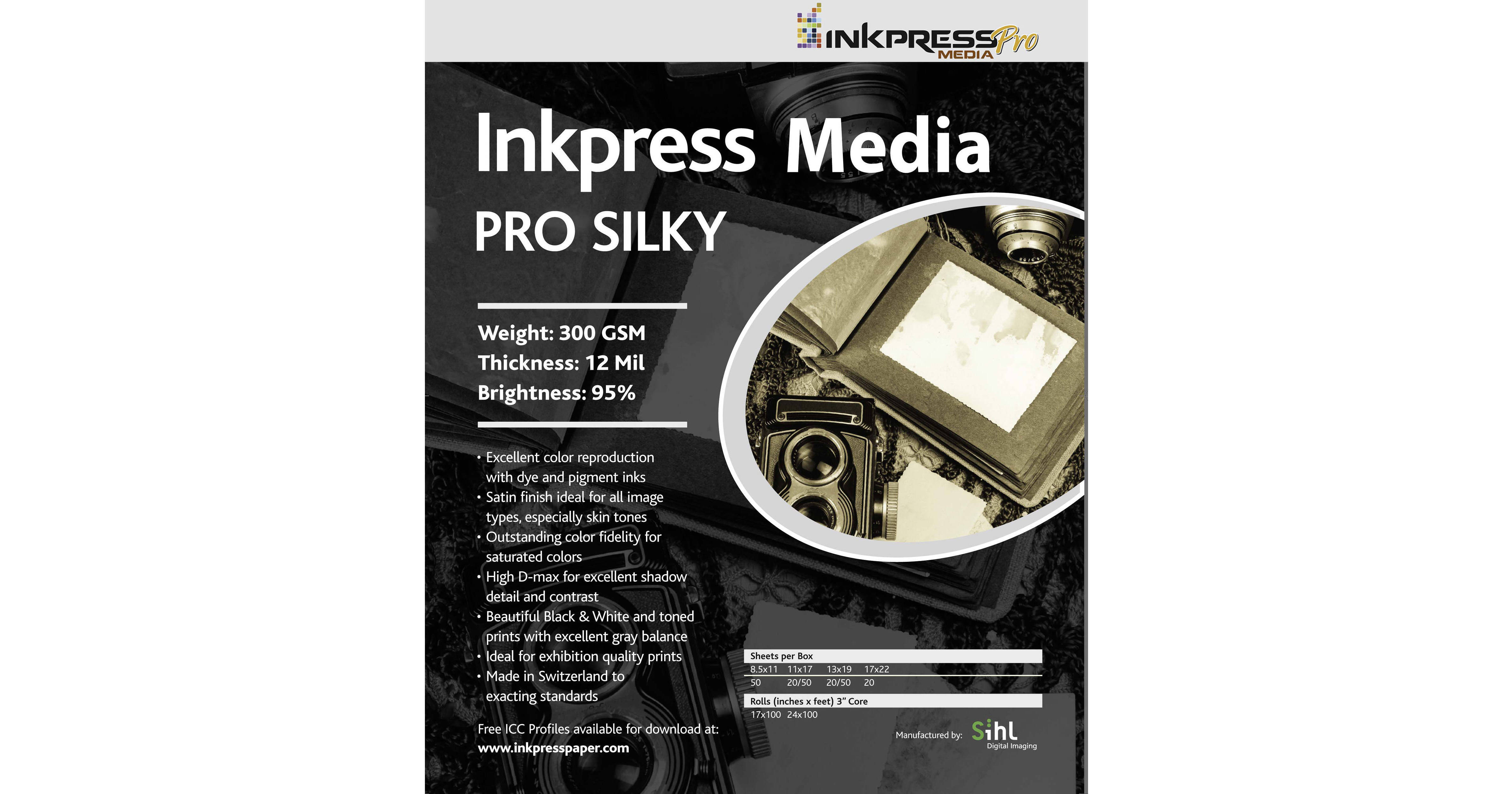 Inkpress Media Pro Silky Paper (8.5 X 11", 20 Sheets) PL851120