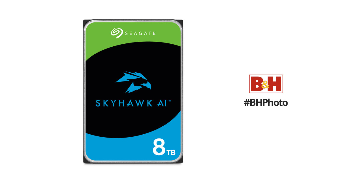 Seagate SkyHawk AI ST8000VE001 - Disque dur - 8 To - interne - 3.5 - SATA  6Gb/s - buffer : 256 Mo - avec 3 ans Seagat 