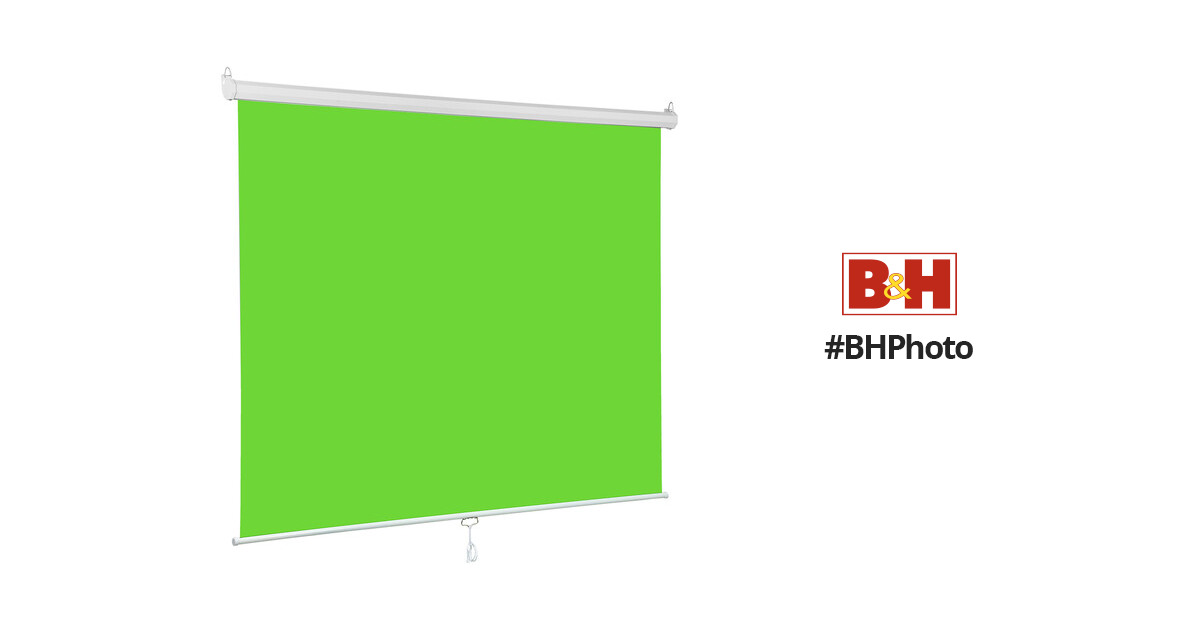 Pull-Down Green Screen Backdrop, 79”x75” Auto-Locking Chroma Key Panel with  Wrinkle-Resistant Green Fabric for  Videos, Music Videos