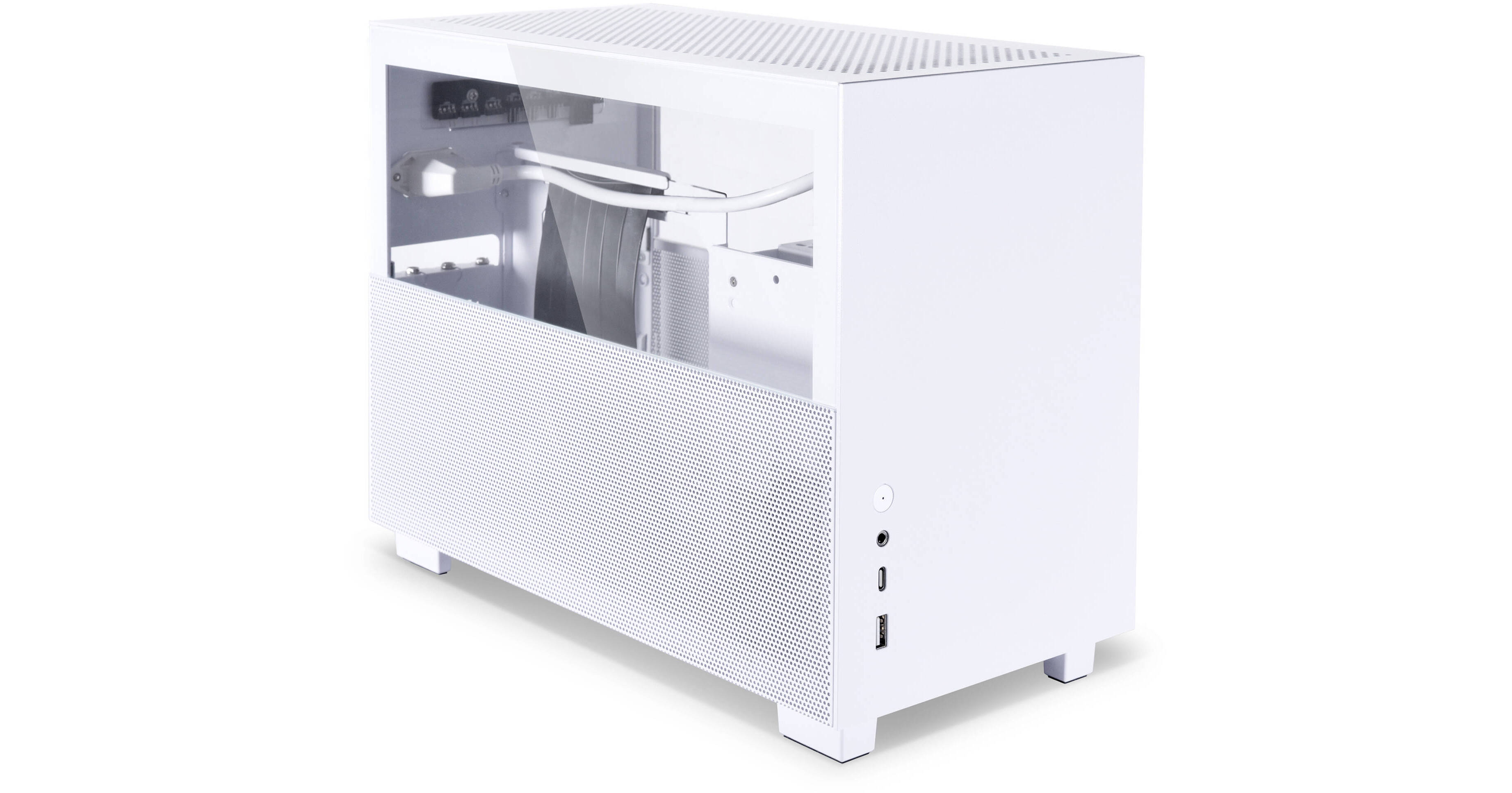 Lian Li Q58 Mini-ITX Case with PCIe 4.0 Riser Card (White) Q58W4