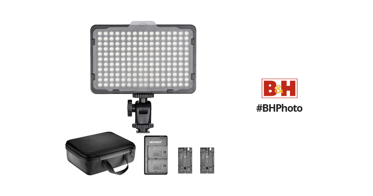 NEEWER On-Camera LED Panel Lights Dimmable 176 LED Video Light